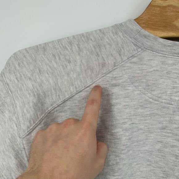 VTG 90s Men's Grey Badger Sport Moose Tracks Wilderness Crewneck Sweatshirt XL - Picture 5 of 6